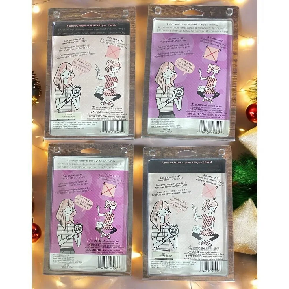 Bucilla Set of 4 My 1st Stitch Panda Cupcake Mermaid Butterfly Cross Stitching K